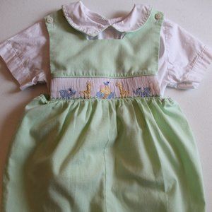 18 Mos Seersucker shorts romper
